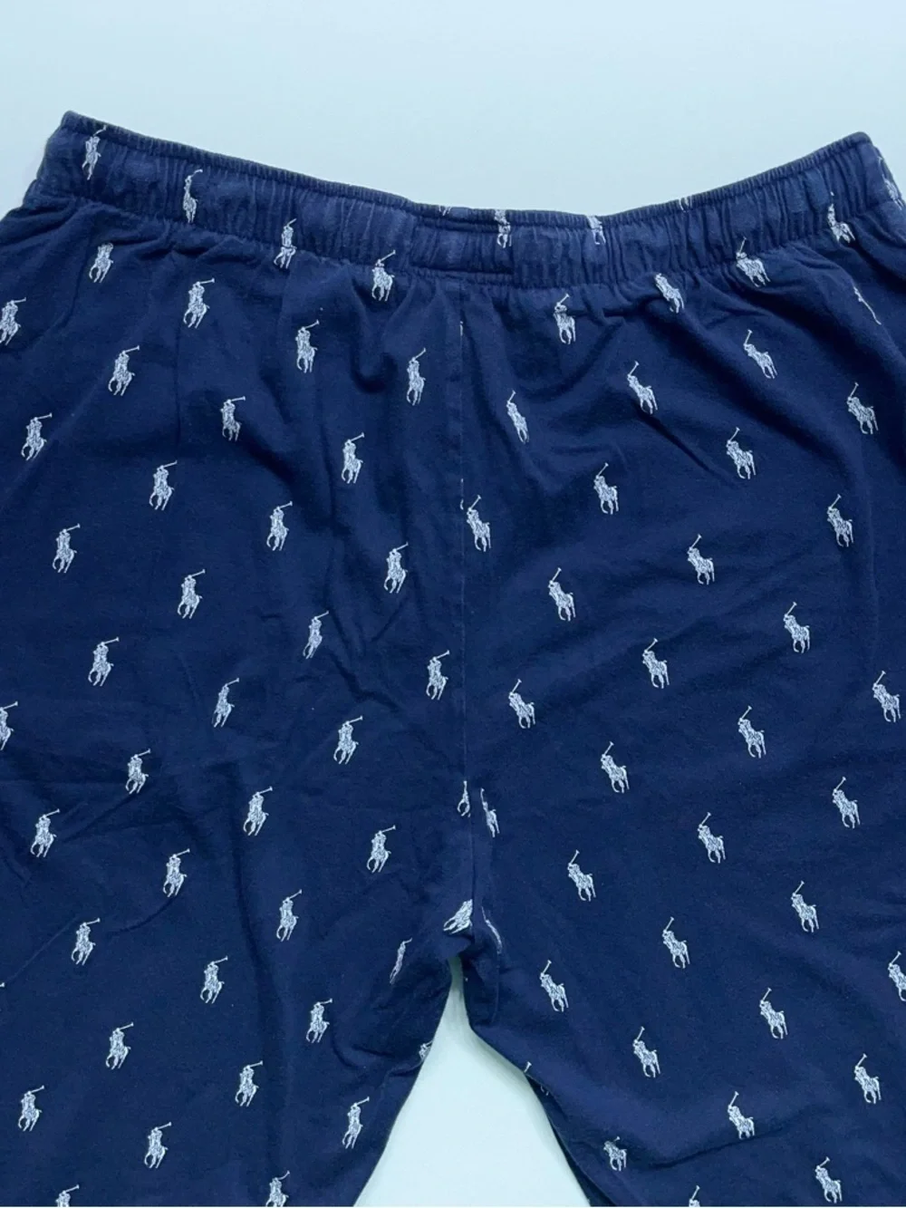 Polo Ralph Lauren Pajama Sleep Pants Mens Size Medium Navy Blue All-over Print